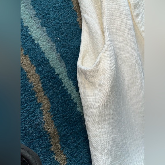 SANDRO MINI PLEATED SUIT DRESS - ECRU WHITE SIZE 6 US (38) (PREOWNED) - Picture 14 of 15